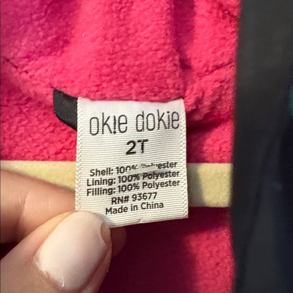 Okie Dokie Pink Fleece Jacket - Picture 2 of 3